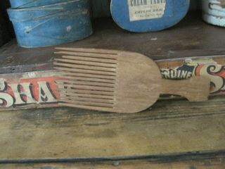 Old Primitive Wonderful Hand Carved Wood Comb American Country Find Aafa
