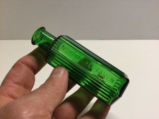 Antique 1 1/2 Oz Emerald Green Poison Bottle.