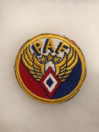 Rare Wwii Philippine Air Force Patch,  Variation,  Theater Made
