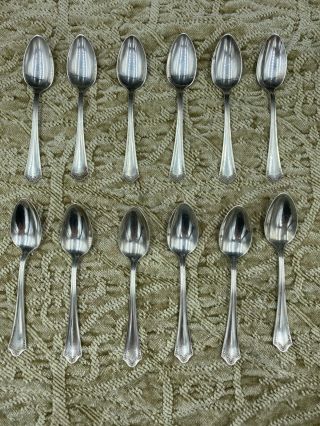 Set Of 12 Oneida Community Silver - Plate Demitasse Coffee Tea Spoons Primrose C.  1