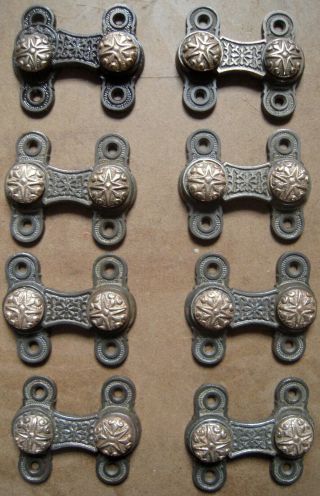 Pair Ornate Cast Iron/brass Victorian Shutter Latches (2 Pair Available)