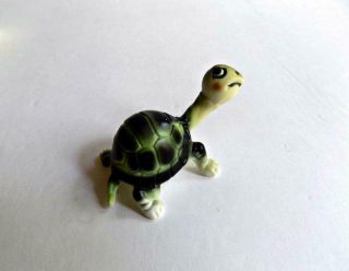 Rare Vintage Set 3 Miniature Bone China Turtle Tortoise Figurines Japan 2