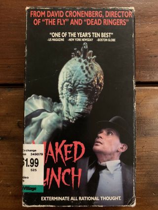 Naked Lunch Vhs Fox Video Cronenberg Horror Sov Cult Rare Oop Special Effect