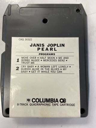 QUADRAPHONIC QUAD 8 track tape JANIS JOPLIN Pearl RARE Q8 2