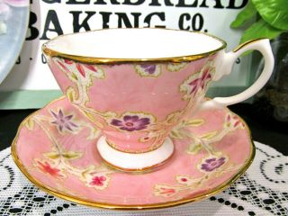 Royal Albert Tea Cup And Saucer Vintage Floral Blush Pink Teacup Chintz England