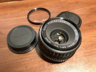 Rare Pentax Smc Pentax K 35mm 35mm F/3.  5 3.  5/35 Standard Lens With Caps Exc,