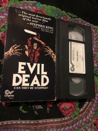 Evil Dead Rare & Oop Horror Movie Congress Home Video Release Vhs