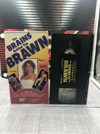 The Brains Behind The Brawn,  Vhs Coliseum Video Wwf Wwe Wcw Very Rare Wrestling
