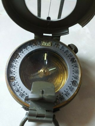 Vintage Stanley Of London Marching Compass Good Order.  With Serial Number.