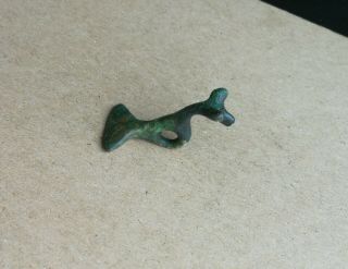 Ancient Scythian Bronze Amulet Mythological Animal Bird - Dog " Simurg " Rare