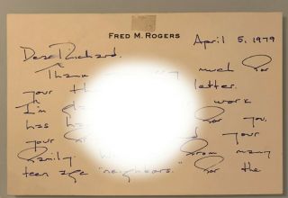 Rare Hand Written Letter From Mister Fred Rogers Signed 1979 Neighborhood