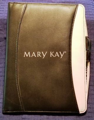 Mary Kay Organizer Business Pad - Folio Black/pink Folder 7x9 Organizer Rare