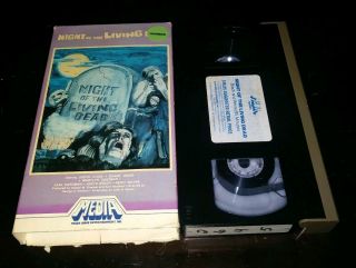 Rare 1982 Night Of The Living Dead (1968) Vhs Horror Movie Video Media Home Ent