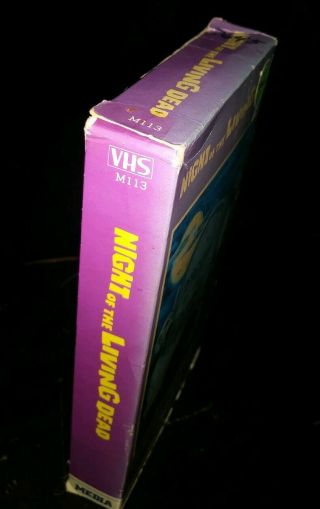 Rare 1982 NIGHT OF THE LIVING DEAD (1968) VHS Horror Movie Video Media Home Ent 3