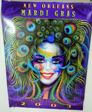 Vintage Rare 2003 Andrea Mistretta Mardi Gras Orleans Poster