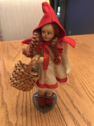 Rare 1952 Made In Italy Little Red Riding Hood Doll