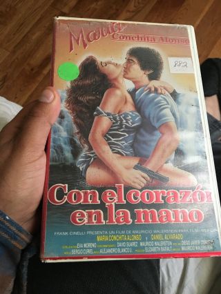 Con El Corazo En La Mano Vhs Rare Maria Conchita Alonso 1986 Mexican