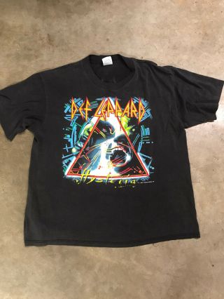 Vintage Rare Def Leppard Hysteria Concert T Shirt Owner Made Usa Xl