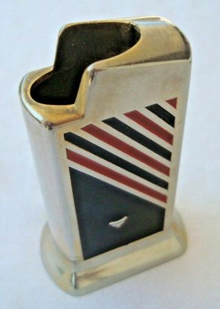 Awesome Rare Vintage Enameled Metal Table Case/holder For Bic Lighter 64