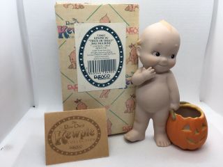 Rare Vintage Oneill Kewpie Trick Or Treat Bag Halloween Figurine W/original Box