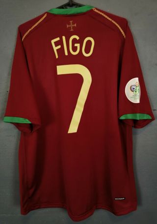 Rare Luis Figo Nike Portugal World Cup 2006 Soccer Football Shirt Jersey Size Xl