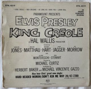 Elvis Presley ' King Creole ' Rare German 7 