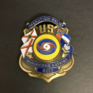 Us Operation Relief Hurricane Katrina 2005 Badge/pin Great Rare