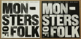 Conor Oberst Monsters Of Folk Rare Set 2 Double Side Promo Poster Flat Of 09 Cd
