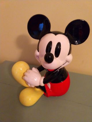 Large Rare Porcelain Schmid Disney Mickey Mouse 203 Music Box 11 1/4 " Tall