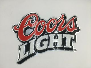 (rare) Vintage Coors Light Tin Sign Made In Usa