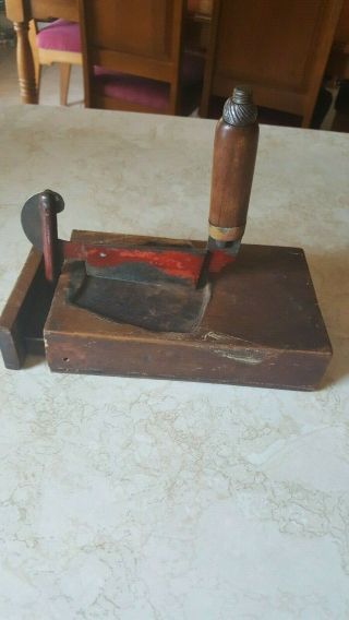 Antique Tobacco Cutter.  Unique.  Travel Kit.  4.  5x8x1.  5 Inches.