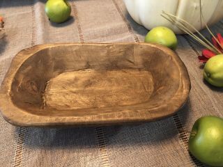 Primitive Small Carved Wooden Dough Bowl Rustic Trencher Tray Farmhouse