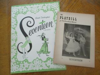 Seventeen Broadway Musical Program & Pb 1951 Kenneth Nelson Frank Albertson Rare