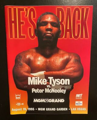 Rare 1995 Onsite Mike Tyson Vs.  Peter Mcneeley Vintage Boxing Program