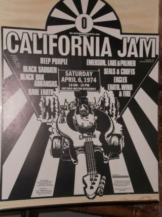 California Jam Rare Concert Poster Framed