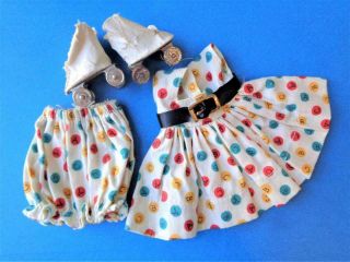 1954 - 1956 Vogue Ginny Doll Outfit Candy Dandy Or Kinder Crowd Abc Alphabet Dress