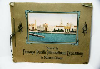 1915 San Francisco Panama Pacific Int Exp Photo Color Booklet Rare