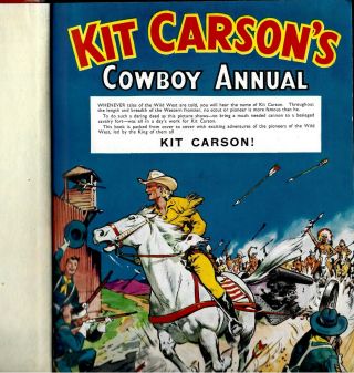Rare Book - 1958 Kit Carson ' s Cowboy Annual 3 Kit & 1 Davy Crocket stories 1stEd 3