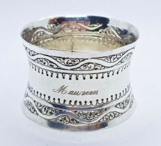 Rare Victorian Arts & Crafts Celtic Silver Napkin Ring Glasgow James Weir 1894
