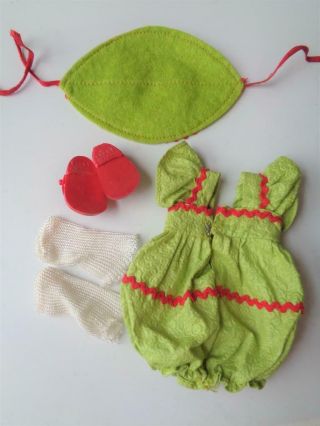 1955 Vogue Ginny Gym Kids GREEN PLAYTIME OUTFIT 32 Vintage Doll Clothes 7 