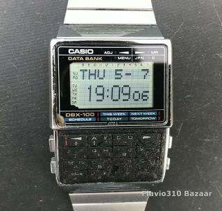 Rare 1986 Vintage Casio Dbx - 100 (261) Data Bank Japan M 32mm Watch - Battery