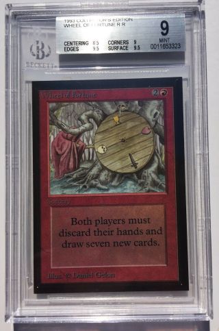 Bgs 9 | Wheel Of Fortune | Mtg Collectors Edition | [8.  5,  9,  9.  5,  9.  5]