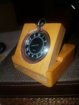 Rare Antique Mauchline Ware Pocket Watch Stand,  Dunluce Castle N.  Ireland