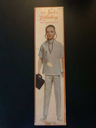 Vintage Remco Dr.  John Littlechap Doll,  Box,  And Stand