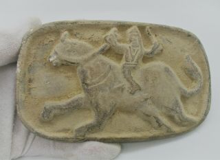 Sasanian Crystal Stone Carved Plaque Depicting Warrior On A Horse