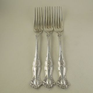 Vintage (1904) By 1847 Rogers Bros Silverplate 3 Dinner Forks Grapes No Mono