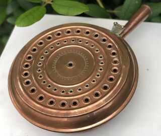 Antique Arts And Crafts Copper Frying Pan Or Bed Pan Cooking Pan