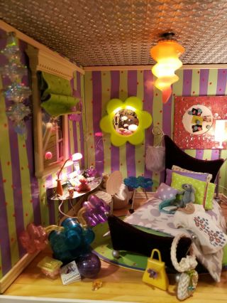 American Girl AG Mini Illuma Room Purple Bedroom AND Beach Patio RARE 2