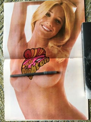 Suzanne Somers Right On Maherajah Vintage Centerfold Poster Rare Nm