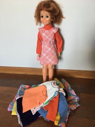 Vintage 1969 Ideal Chrissy Doll 18 " Red Hair Outfit & Vintage Outfits
